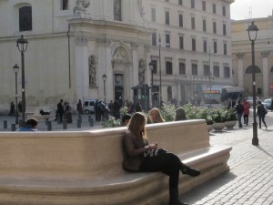 Piazza San Silvestro, with its convenient taxi stand