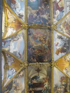 The ceiling of Santa Maria in Trivio