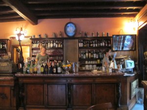 Interior of Bar della Pace