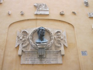 Plaque about the sculptor Antonio Canova