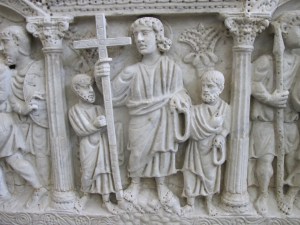 Christian-era sarcophagus carving.