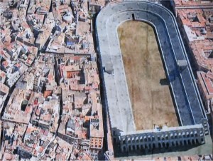 A depiction of what the stadium once looked like ...