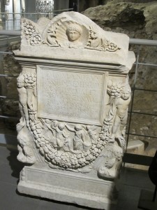 Beautiful carved sarcophagus