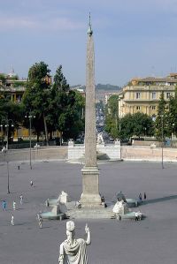 The ancient obelisk in the heart of Piazza del Popolo