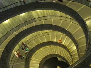 The Momo staircase at night