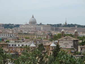 View of Rome from the Villa Medici gardens