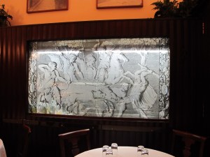 The etched glass inside Nino may look familiar ...