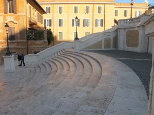 The marvelous rhythm of the Spanish Steps, like water lapping on a shore