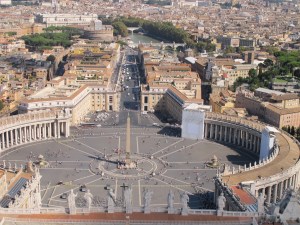 St. Peter's Square, as seen from the cupola.